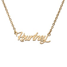 Collares con etiqueta de nombre Kourtney para ella relación de sus amigos familia memoria Jewe