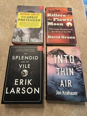 Nonfiction HC BOTM Lot David Grann Jon Krakauer Erik Larson 3/4 Like New