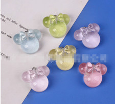 40pcs minnie head resin Metal Charm DIY earrings Pendant Necklace Jewelry Making