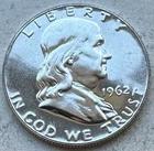 1962 Proof Franklin Half Dollar 90% Silver-INV#9107