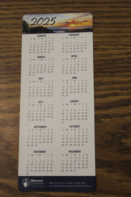 2025  SUNSET  MAGNET  CALENDAR