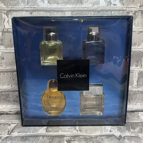 Calvin Klein 4 Pc Men’s Mini Gift Set Eternity/Obsession/Eternity Aqua/Euphoria - Picture 1 of 7