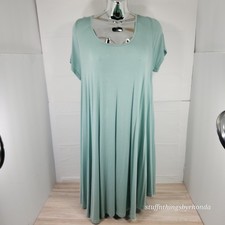 Umgee Casual Lounge Chris Cross Back Summer Swing Tshirt Dress Women's L