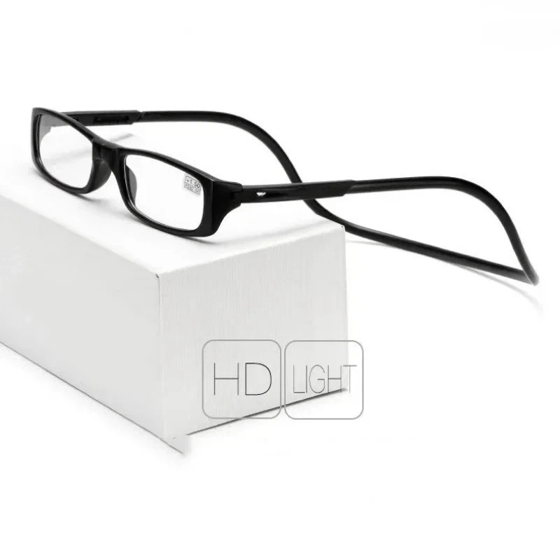 Hanging Magnetic Reading Glasses Adjustable Eyeglasses Front Click Connect Neck