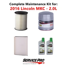 2016 Lincoln MKC 2.0L Complete Air, Oil & Cabin Filter Kit (5W-30)