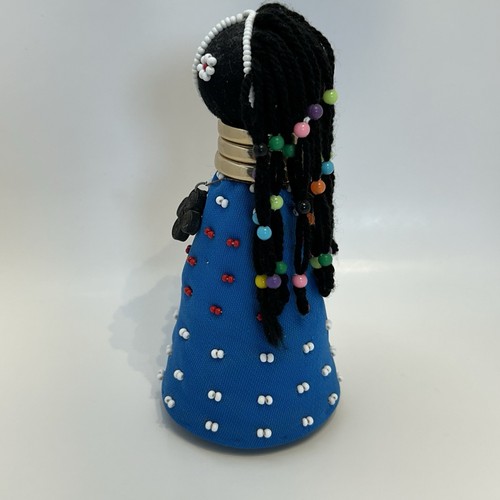 Muñeca Ndebelle Cuentas (Hermosa, Azul y Negra) Ver fotos y descripción - Imagen 4 de 7