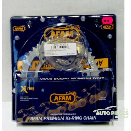 Kit chaine AFAM 01070554 pour Honda XL 600V élimine les vibrations de transmission moto