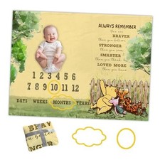 Classic Winnie Baby Stuff, Winnie Quotes Monthly Babies Milestone Yellow