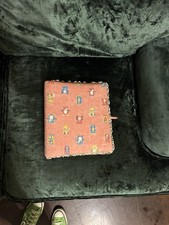 Cutesy Girly Vintage 90  s Animal Print Fabric Covered 3 Ring Binder