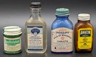 Vintage Phillip's Milk of Magnesia Cobalt Glass/Anacin/Nurse Brand/Mentholatum