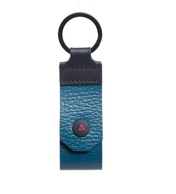 Dainese PIN LEATHER Schlüsselanhänger Petrol Blue, Echtleder Unisex