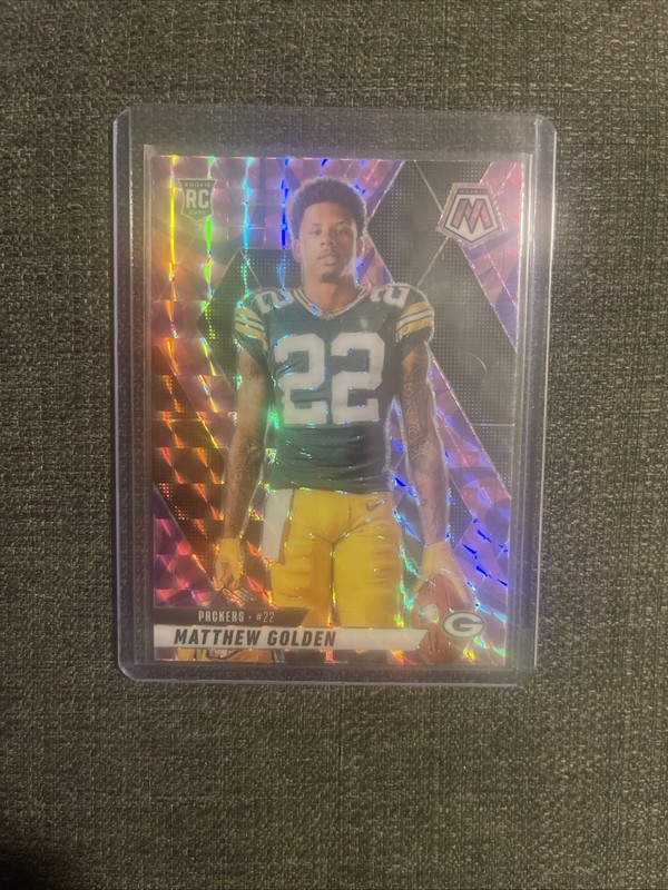 2025 Panini Mosaic - Matthew Golden - Pink Camo - Rookie RC - Green Bay Packers