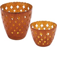 Orientalische Marokkanische Windlichter Teelichthalter Metall Garten Tischdeko