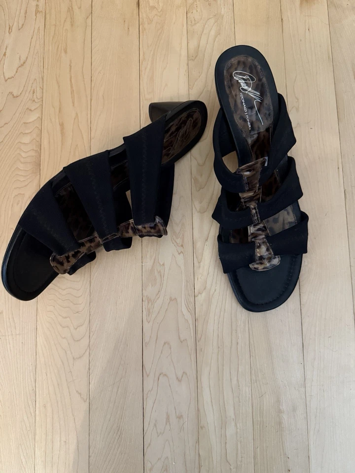 De Colección Donald J Pliner Tela con Tiras Diapositivas con Vinilo Estampado Animal Para Mujer’s 11 Foto 4 de 4