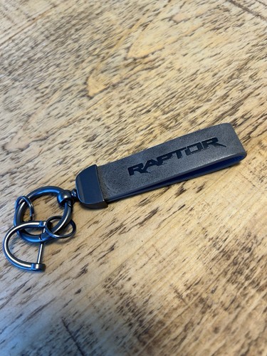 Ford Ranger Raptor Leather Keyring Grey Accessories