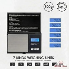 0.01g 500g Digital Weighing Scale Pocket Grams Small Kitchen Gold Jewellery Herb