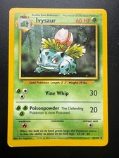 Ivysaur 30/102 Base Set Regular Uncommon Pokemon Trading Card