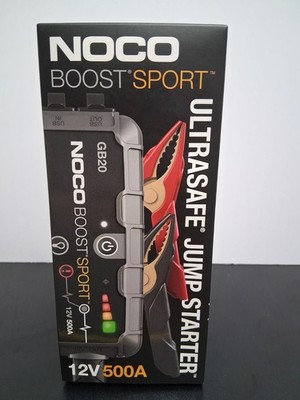 NOCO GB20 500 Amp Boost Sport UltraSafe Lithium Jump Starter New Open Box