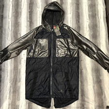 NEW Under Armour Men's Perpetual Print Storm Hooded Parka Black Jacket MEDIUM