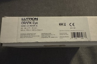 Lutron Grafik Eye QSE-CI-NWK-E QS Ethernet Interface - Black W/ CD *NEW*