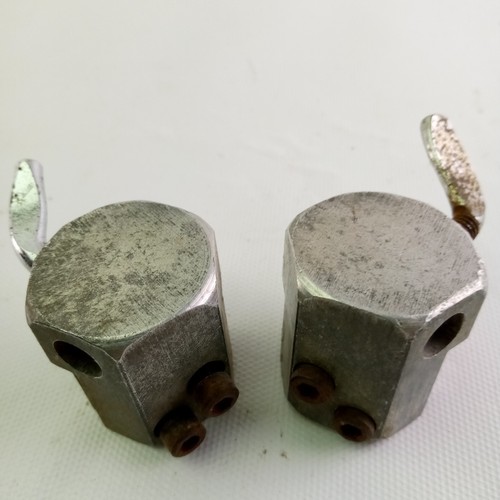 Carlton 50s Bass Drum Spur Mounts Brackets Aluminum Block Vintage Clamp-On+2Hole - 第 1/2 張圖片