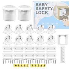 Magnetic Child Safety Lock Kit Cupboard Drawer Baby Door Set 10 Locks + 2 Keys
