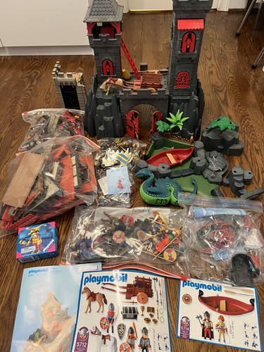 Playmobil Viking Knights Medieval Castle Red Dragon Fortress - HUGE LOT 300+