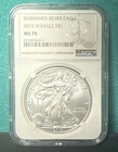 2015-W 1 oz Burnished American Silver Eagle NGC MS70