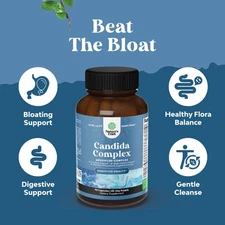 Candida Complex Digestive Health with Probiotics & Mushrooms 90 Capsules 11/2026