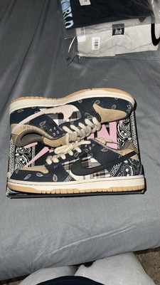 Nike SB Dunk Low Travis Scott Cactus Jack Paisley Plaid Black Beige 2020 Sneaker