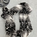 Muk Luks Women’s Abstract Knit Acrylic Infinity Scarf Gray White Logo Accent — photo 7