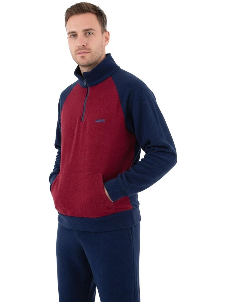 VITERBO BIANCHERIA Pigiama Tuta Uomo Invernale in Morbido Micro Pile LMW00320