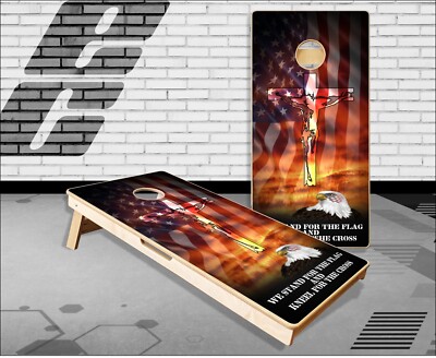 Stand For The Flag Cornhole Boards Bean Bag Toss Game