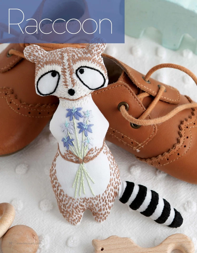 Embroidery Pattern Book ~ FOREST FRIENDS ~ 12 Animals to Embroider by Hand - Image 3 of 4