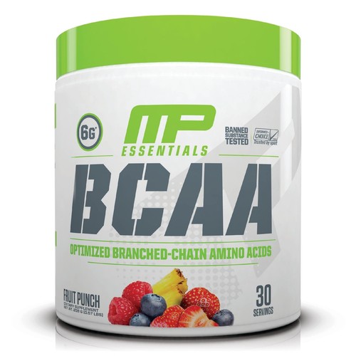MusclePharm BCAA Powder Fruit Punch 30 Servings Amino Acids for Recovery