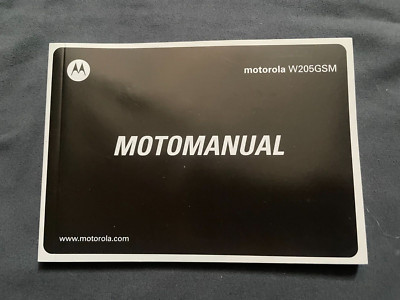 Motorola W205 GSM * MOTOMANUAL * Bedienungsanleitung