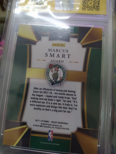 MARCUS SMART 2017-18 Panini Select NBA card (RPA-7.5 NM+) - Picture 4 of 5