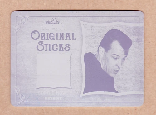 Gordie Howe 2016-17 Leaf Lumber Kings Original Plate card Detroit #1/1-RARE- MT