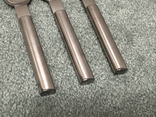 3 Boda Nova Stainless Flatware Oval Steel Handles TEASPOONS 6 1/4" Nice Shape! - Picture 3 of 10