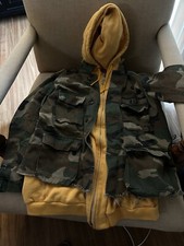 R13 Camo Abu Jacket With Long Hoodie Size Xs