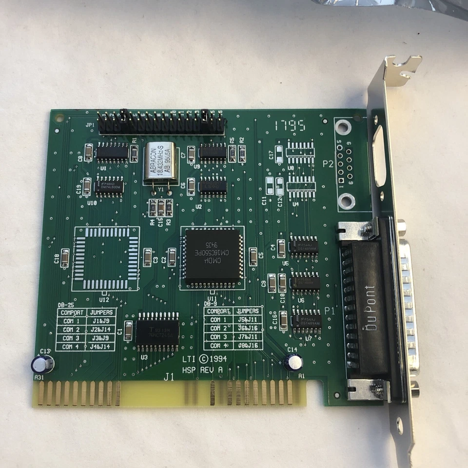 NEW ISA 8-Bit 16550 High Speed Serial Card XT AT - HSP-1P - By Logicode 25 Pin - Image 2 of 4
