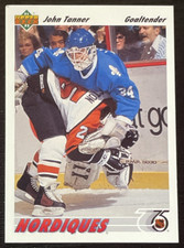 1991-92 Upper Deck John Tanner Quebec Nordiques #119