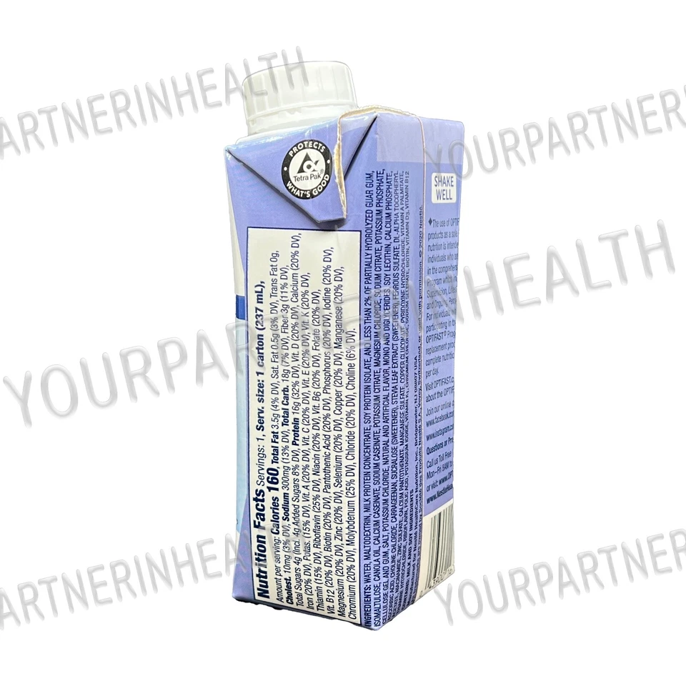 BATIDO OPTIFAST 800 LISTO PARA BEBER - 1 ESTUCHE - VAINILLA - 24 PORCIONES Foto 2 de 2