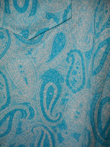 Vintage Belted Paisley Dress 1960s 1970s button front Mod Hippie Boho - Picture 6 of 8