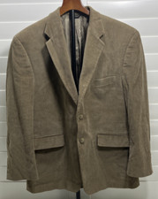Chaps Ralph Lauren Men's Tan Brown Corduroy Blazer Sport Coat Size 42 S