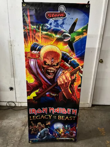 Stern Iron Maiden Pinball Machine Banner 24' x 62'