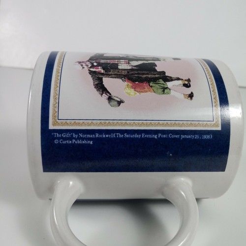 Norman Rockwell Coffee Mugs "Doctor & Doll" - "The Gift" Saturday Evening Post - Picture 6 of 12