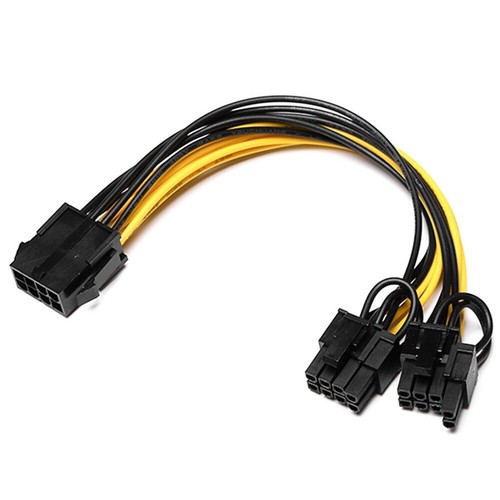8-pin To 2x 8-pin (6+2) PCI express motherboard graphic Gpu Power Data Cable - Picture 2 of 6