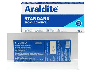 Araldite Standard Epoxy Adhesive 180g Glue Tubes Resin 100g Hardener 80g