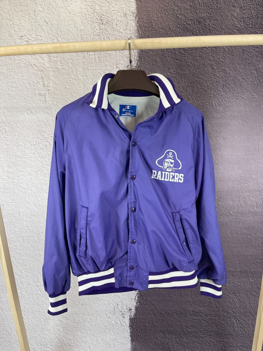 Champion x Raiders Pirates made in USA purple bomber jacket | eBay